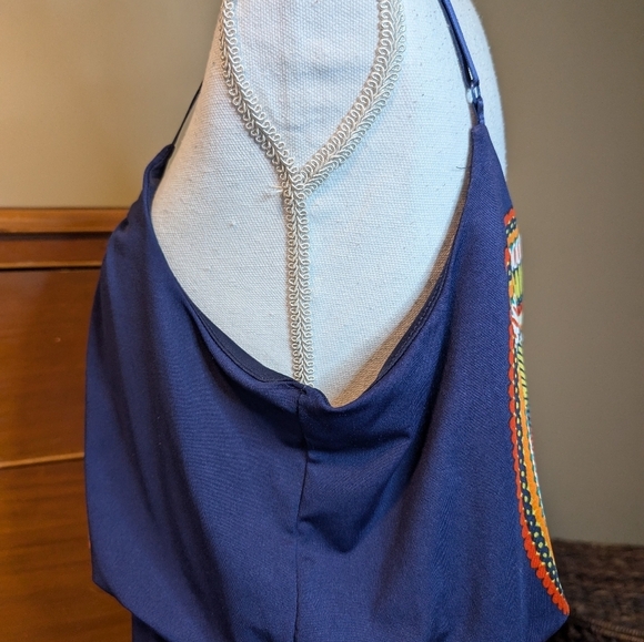 Maurices Bohemian Pattern Blue Strappy Dress Size XL - Picture 5 of 10